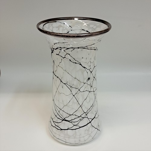 DB-772 VASE - BLACK & WHITE 9x4x4 $165 at Hunter Wolff Gallery